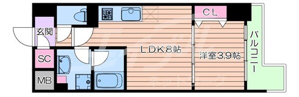 アーバネックス阿波座駅前の物件間取画像